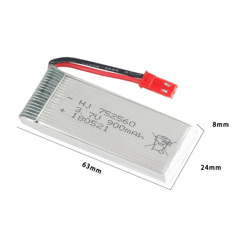 JST 3.7V 900mah Rechargeable B - Eachine Drone E58 recension och pris
